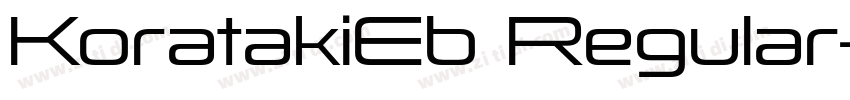 KoratakiEb Regular字体转换